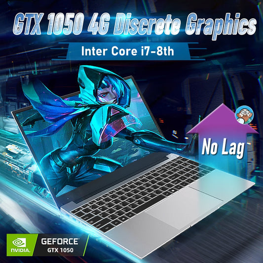 Gaming bærbar GTX 1050 4G grafikkort DDR4 15.6 FHD IPS Windows MX150 16G RAM 512G 1T SSD Notebook