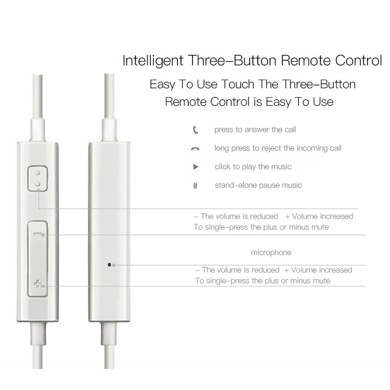 Earphones With Built-in Microphone 3.5mm Wired