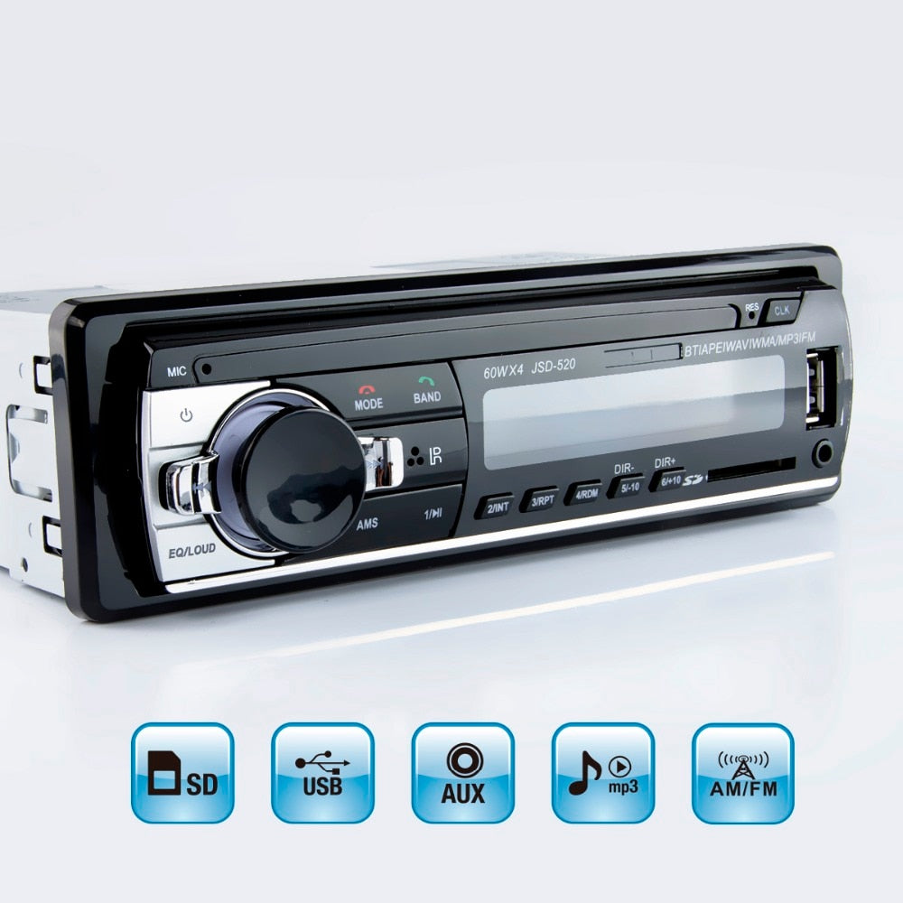 Digital Bluetooth bilradio stereospiller USB/SD med AUX-inngang