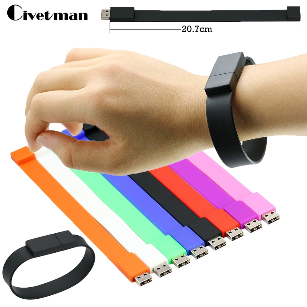 Usb Silicone Flash Drive Bracelet