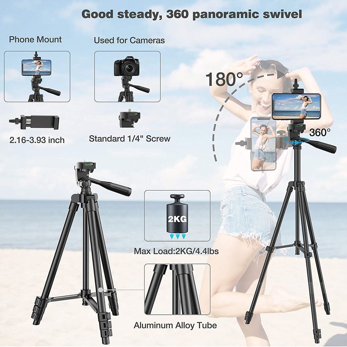 DSLR Flexible Tripod Stand With Remote Control