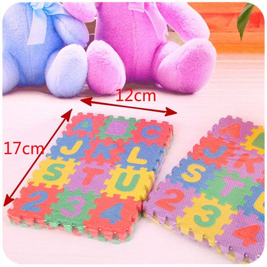 36 Pcs EVA Foam Alphabet Letters Numbers Floor Soft Baby Mat 3D Puzzle