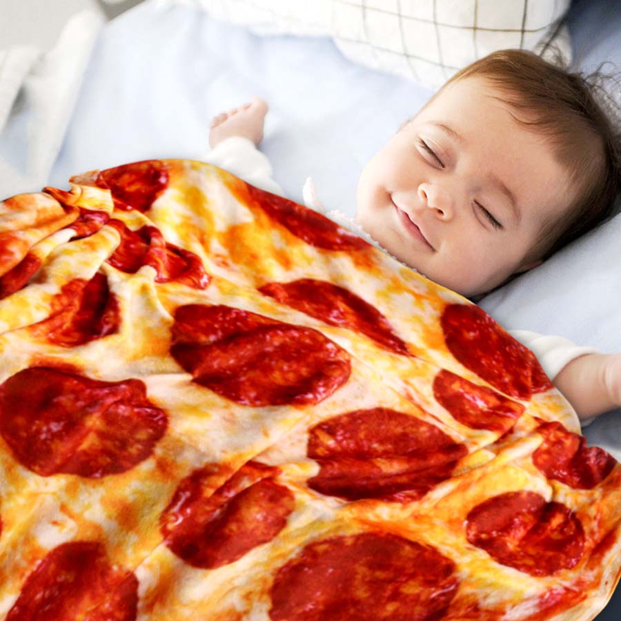 Soft warm pizza blanket sofa plaid