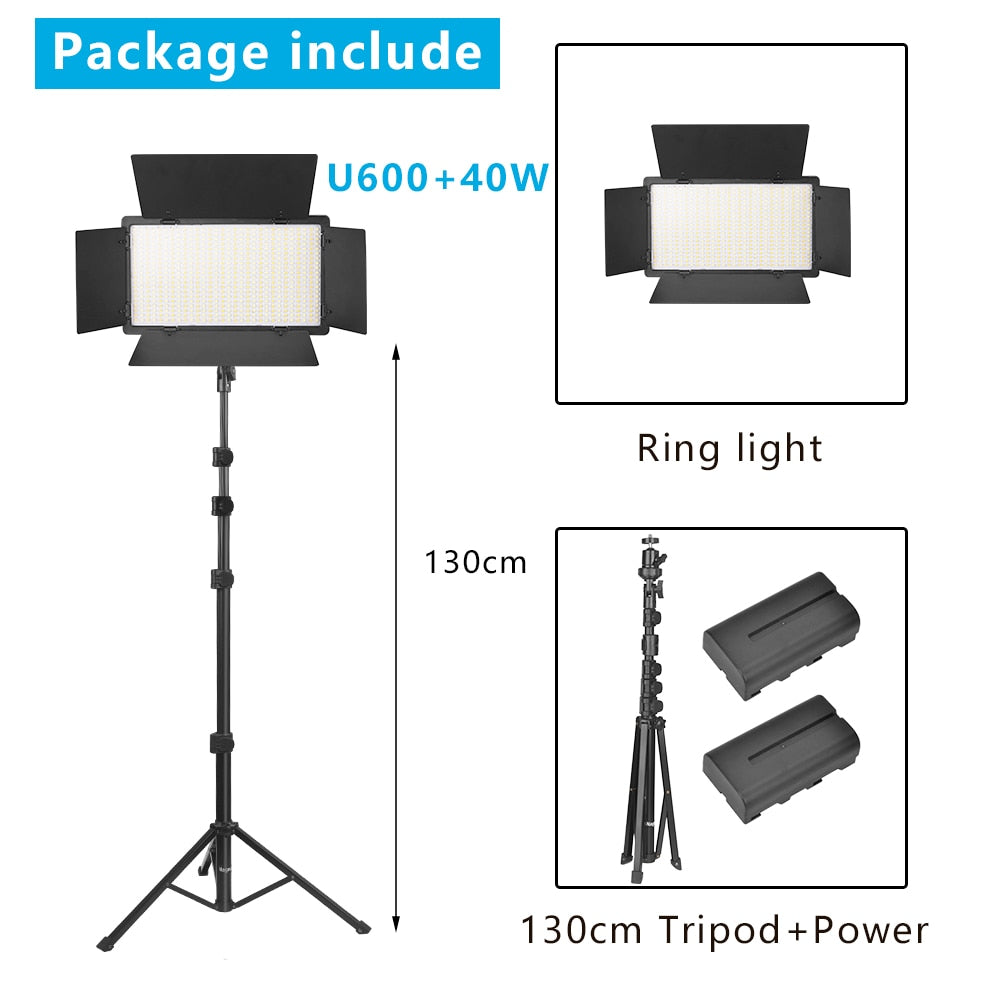 U800 LED Photo Studio Light 40W/50W Panel Lamp