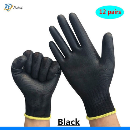 6-24 pairs of nitrile safety coated work gloves,