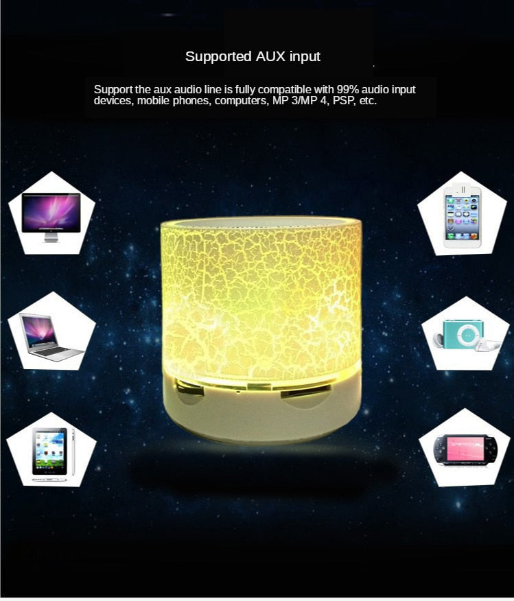 Portable Mini LED Wireless Bluetooth Speaker