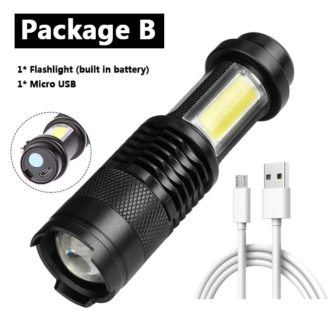 4000LM Waterproof Flashlight USB Charging