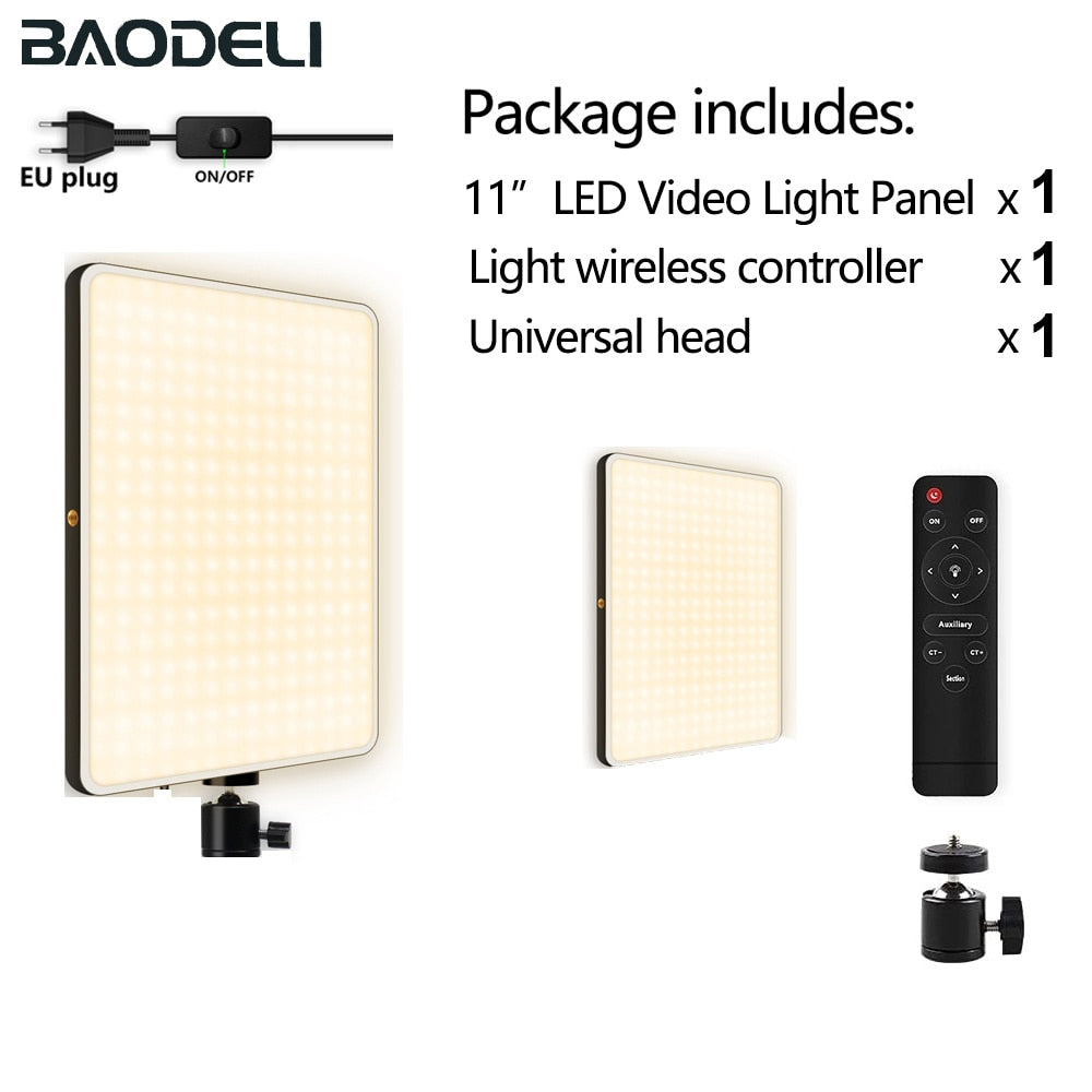 LED Fill Lamp Video Light Panel Bi-color 2700k-5700k