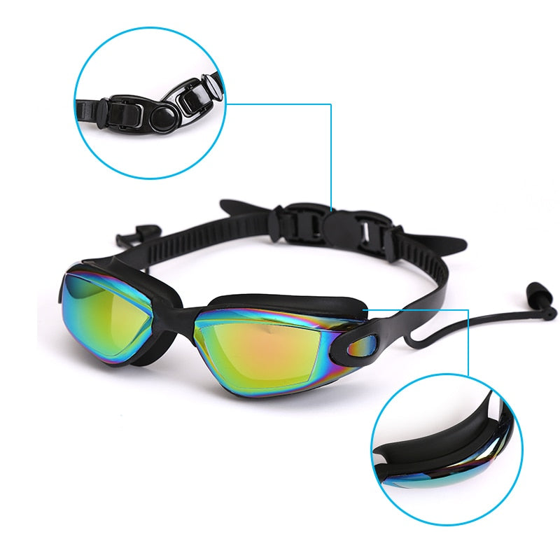 Swimming Goggles Glasses with Earplugs