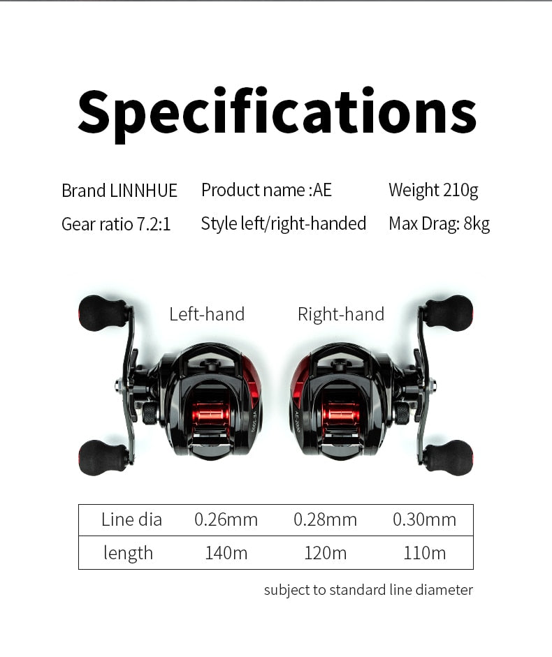 Baitcasting Reel 7.2:1