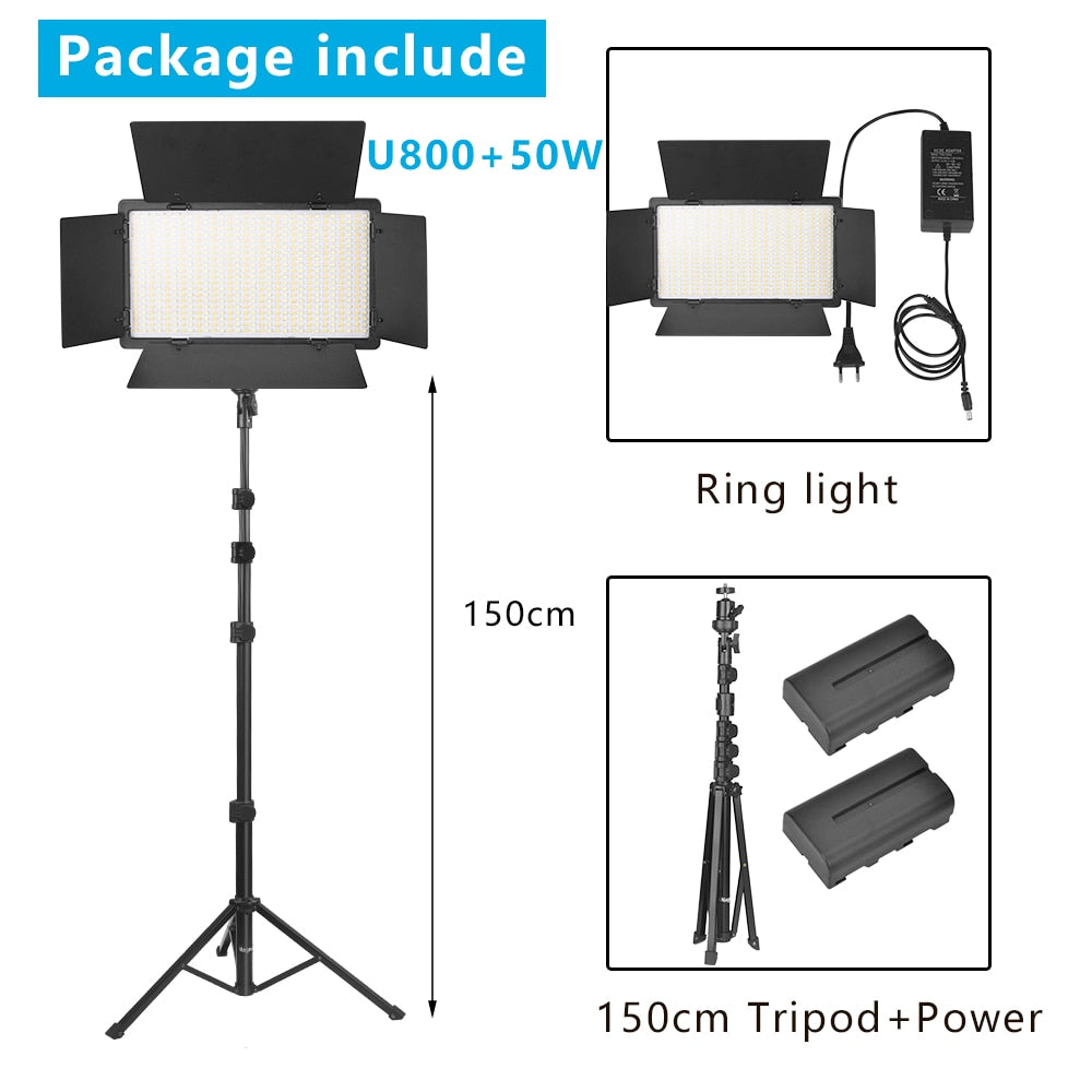 U800 LED Photo Studio Light 40W/50W Panel Lamp