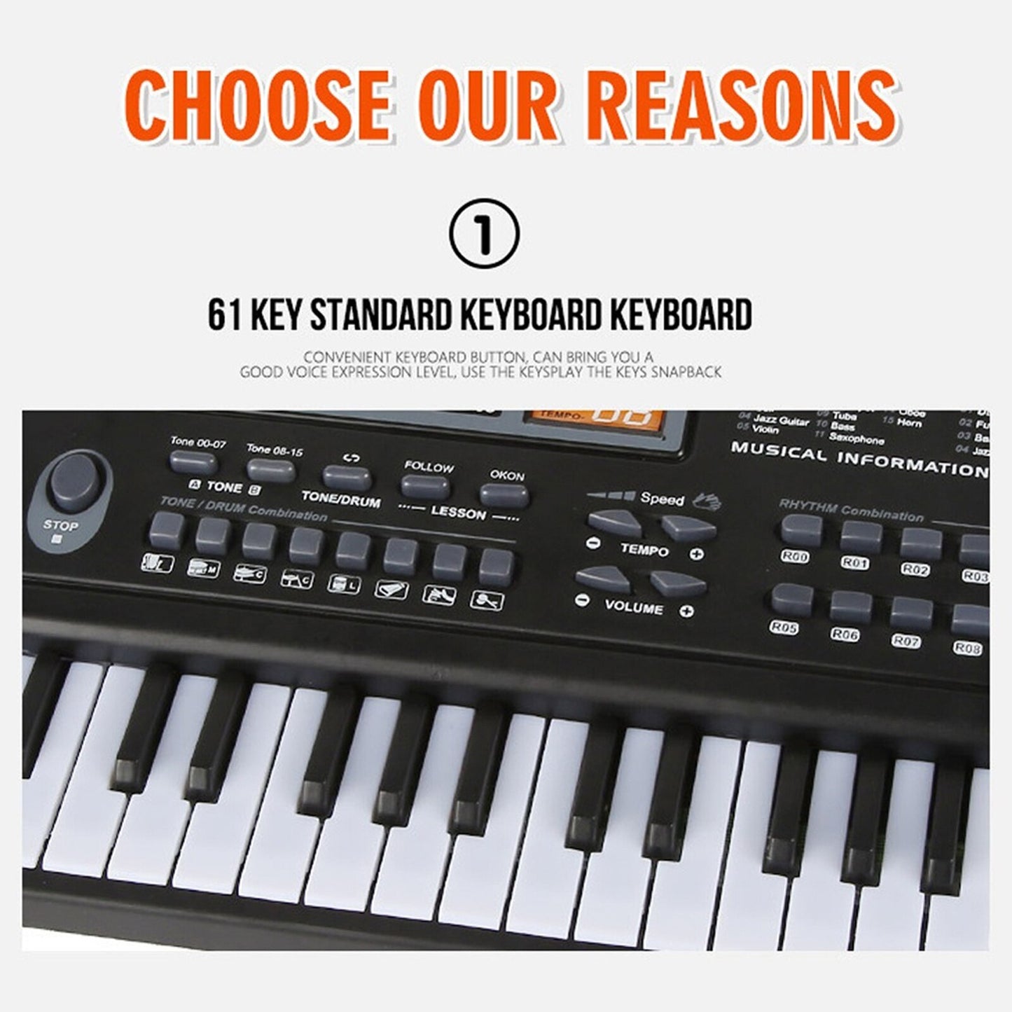 61 Keys Electric Piano Keyboard instrument