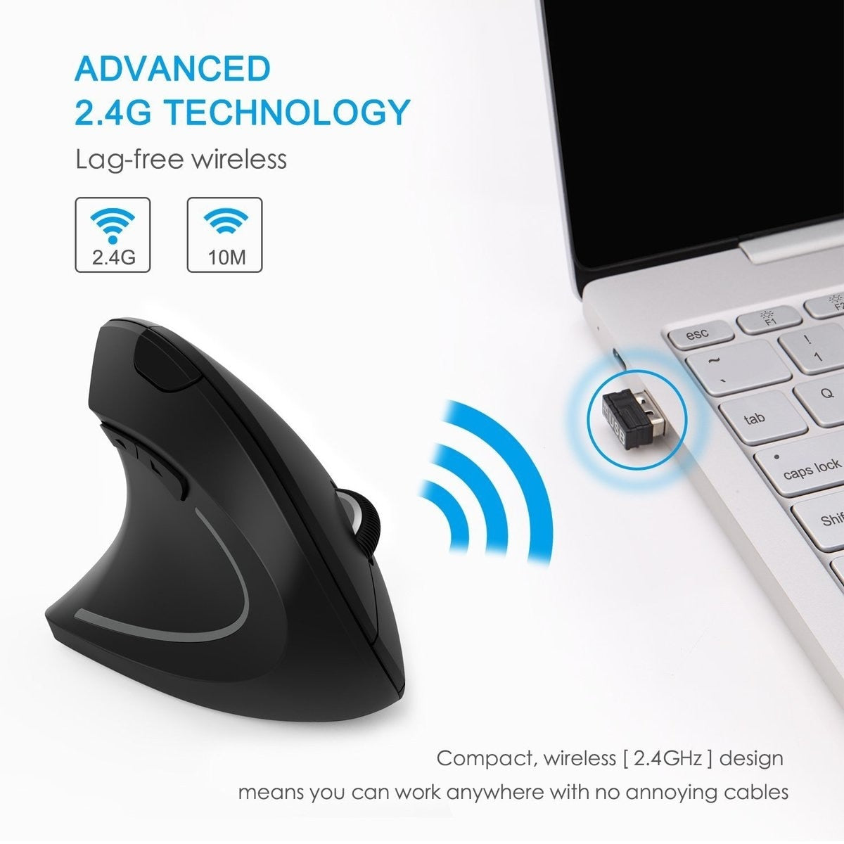 Wireless USB Vertical Mouse