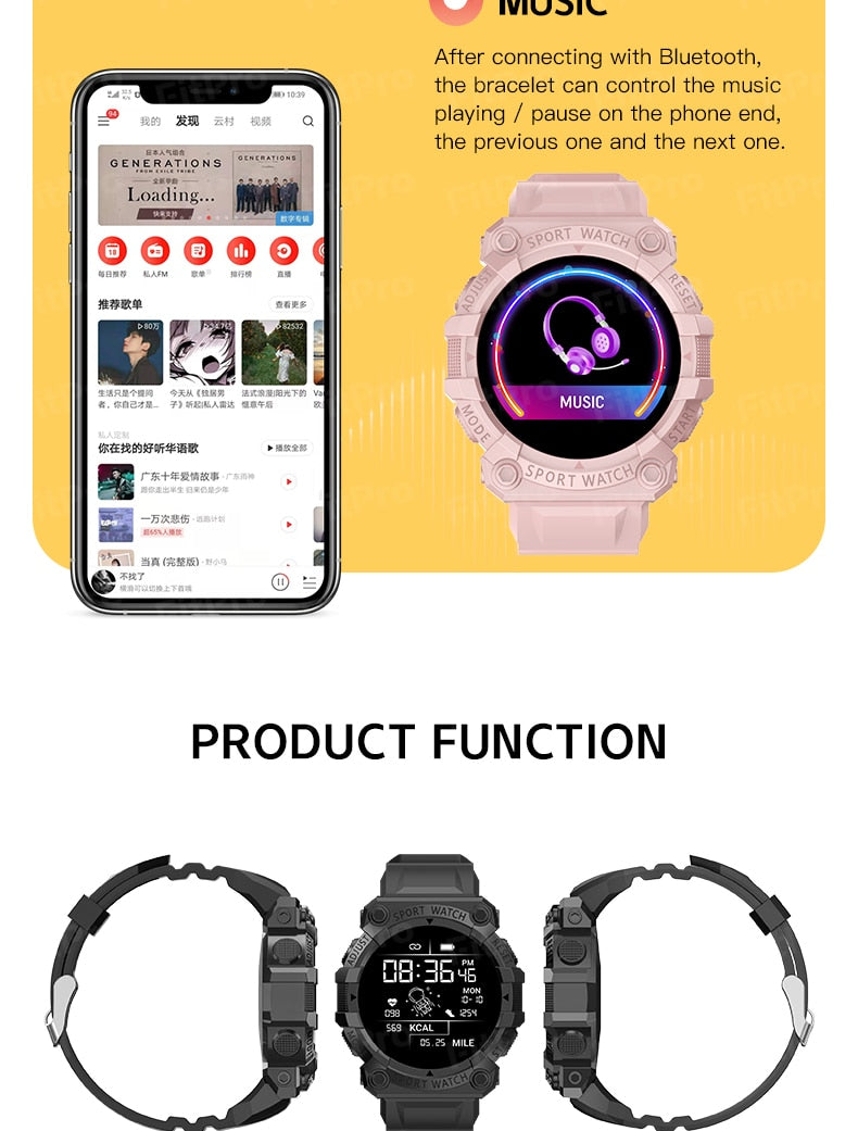 Vanntett Bluetooth Smartwatch Touch for IOS Android