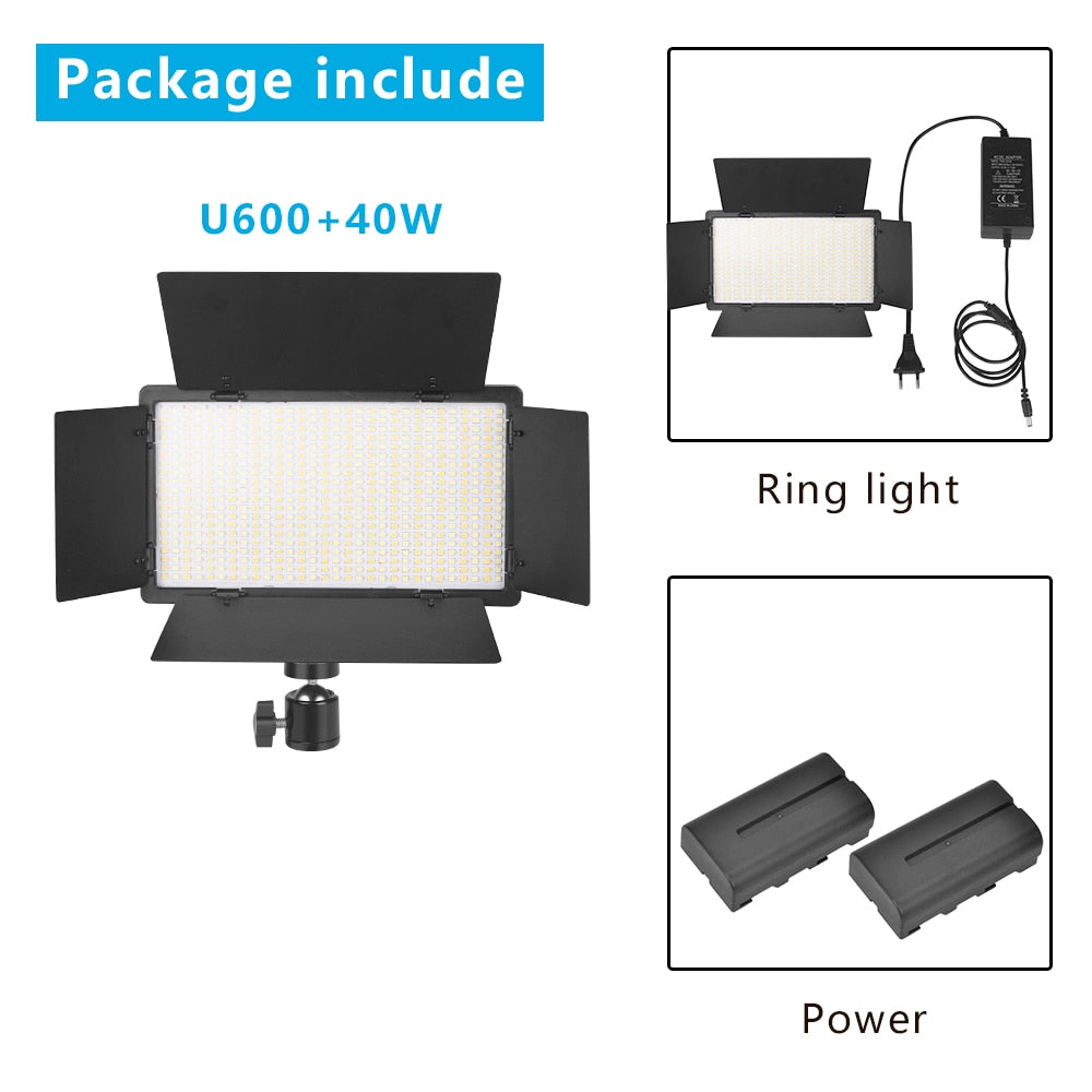 U800 LED Photo Studio Light 40W/50W Panel Lamp