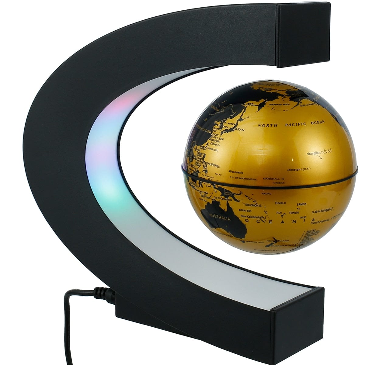 Leviterende lampe | Magnetisk levitasjonsklode LED roterende globe