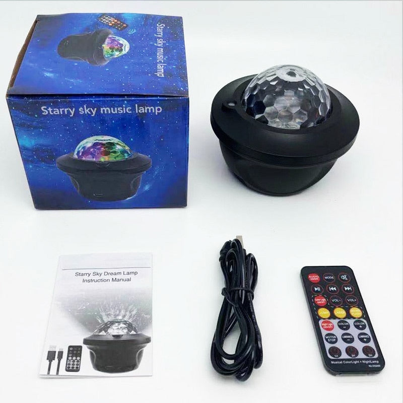 LED Galaxy Projector With Built in Bluetooth Speaker