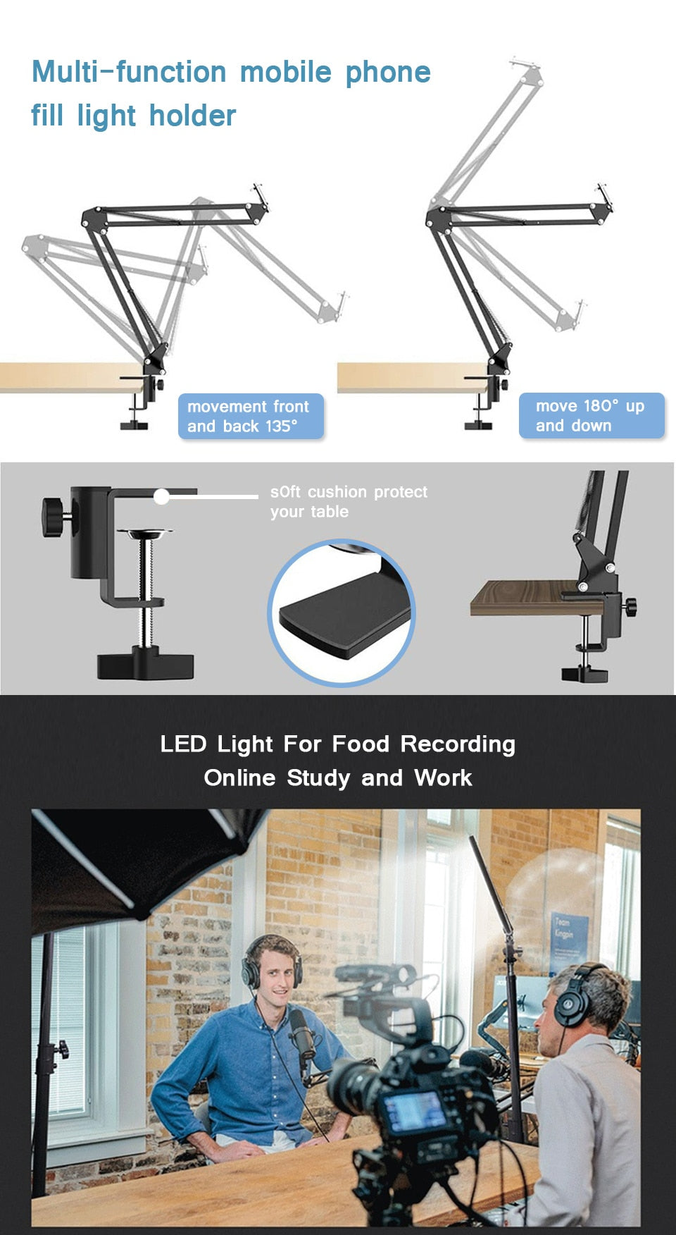 LED Fill Lamp Video Light Panel Bi-color 2700k-5700k