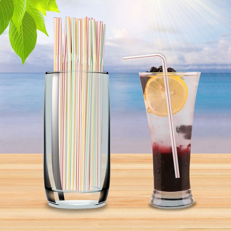 100-1500 Pcs Plastic Straws