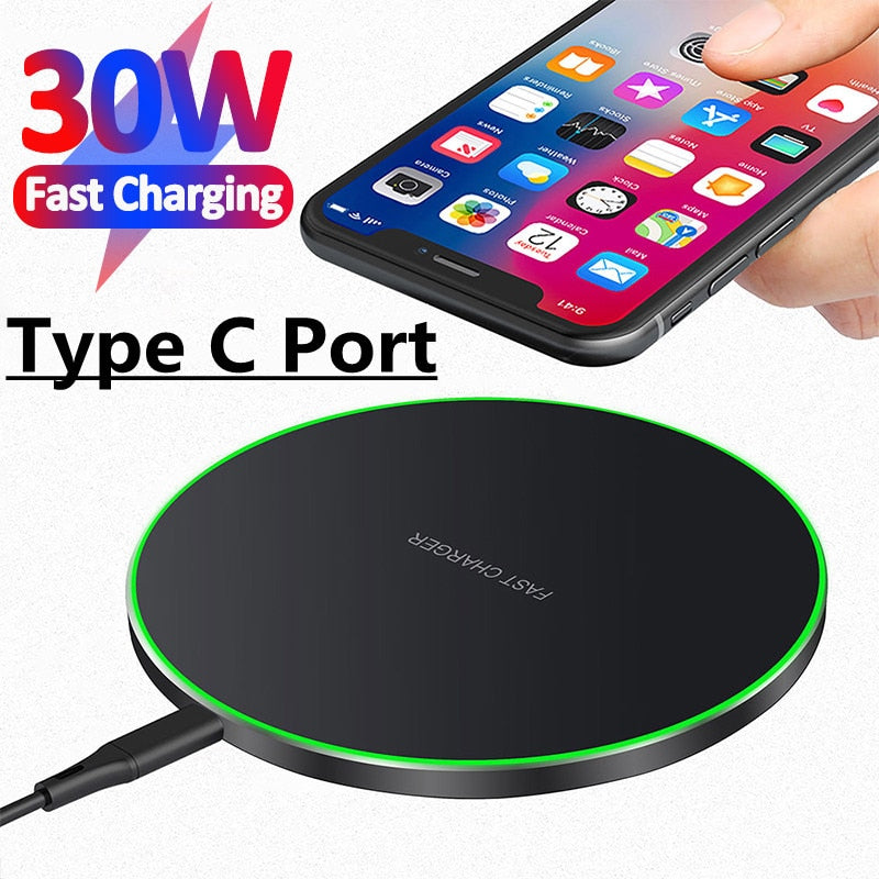 30W Fast Wireless Charger Pad