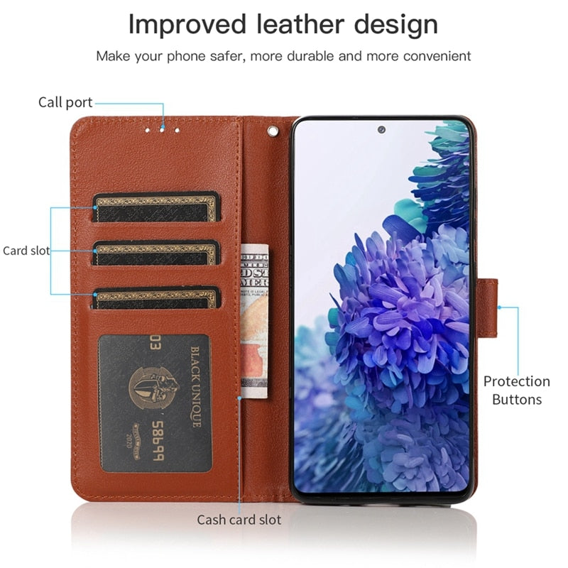 Wallet Leather Case For Samsung