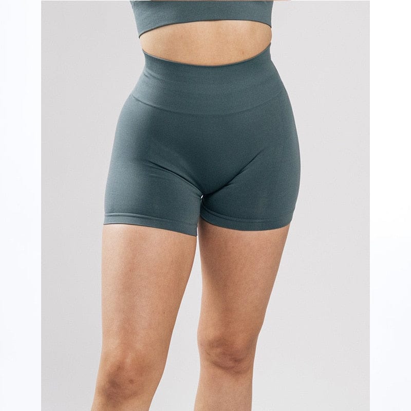 Høy midje Push Up Elastisitet Pustende Scrunch Butt Sports Shorts