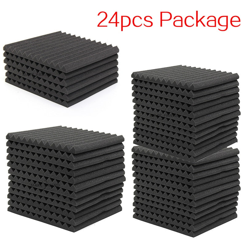 24PCS 300x300x25mm Studio Acoustic Foam