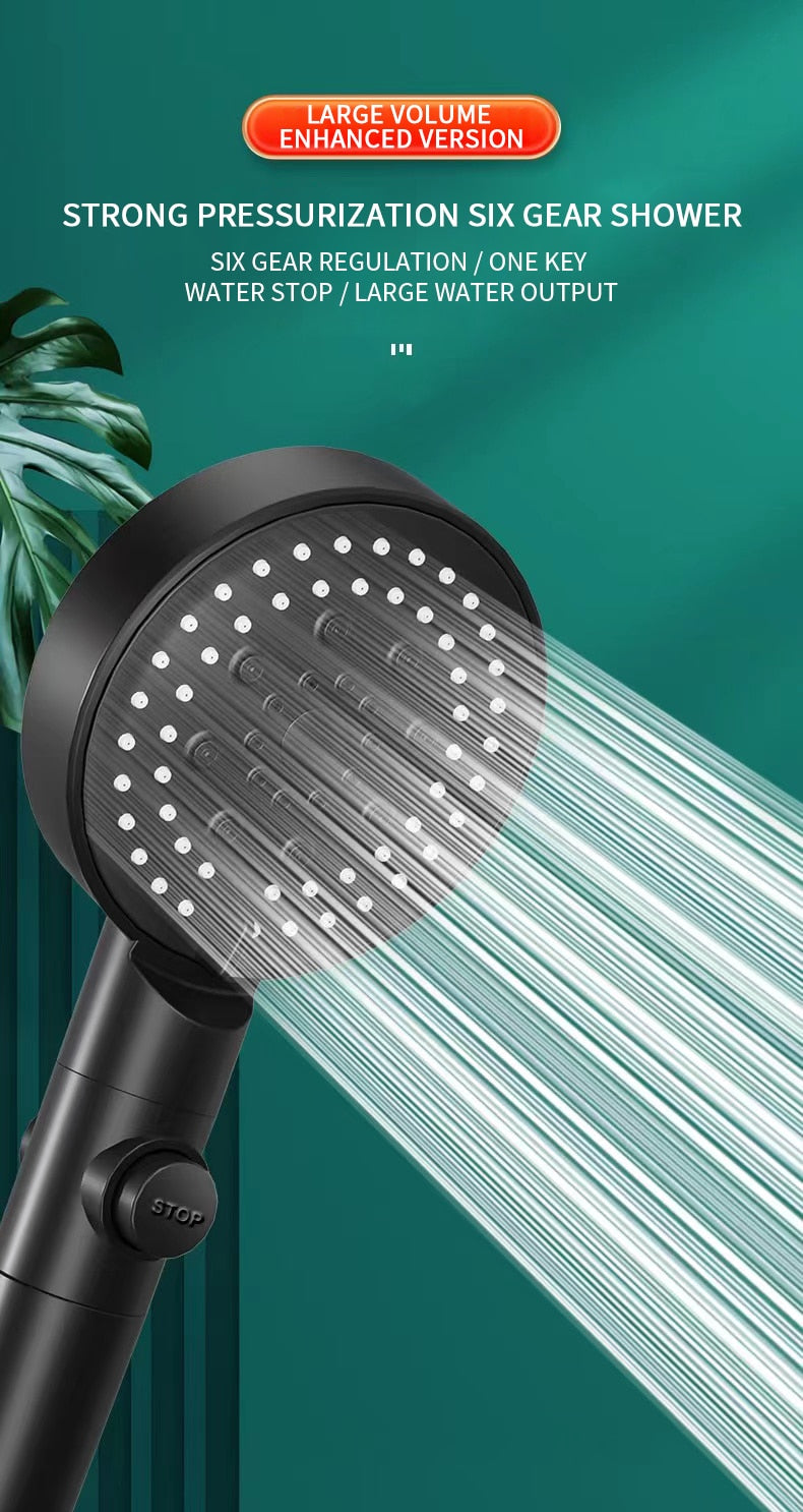 6 Modes Shower Head