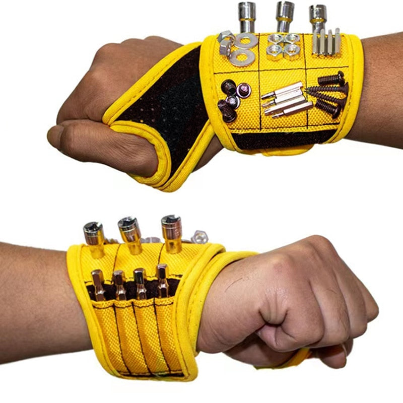 Magnetic Wristband with Strong Magnets Holds Nails and Drill Bit