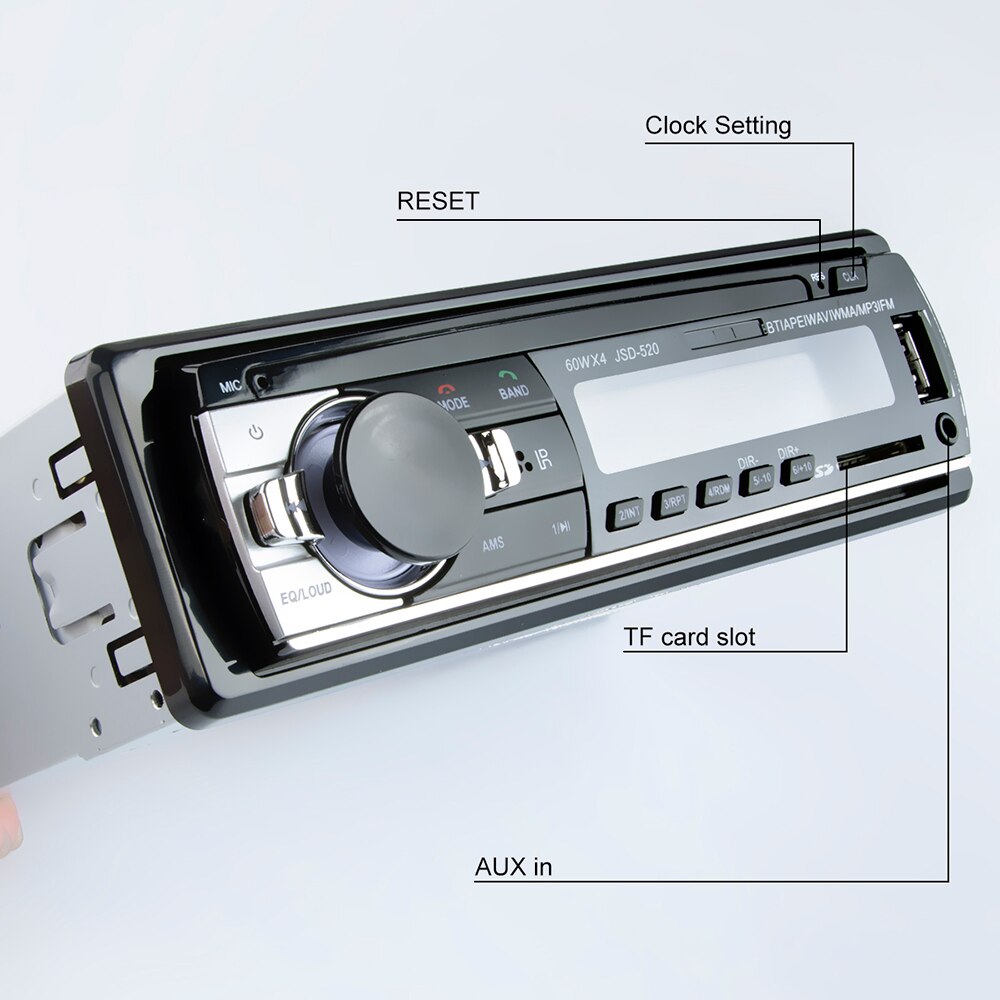 Digital Bluetooth bilradio stereospiller USB/SD med AUX-inngang