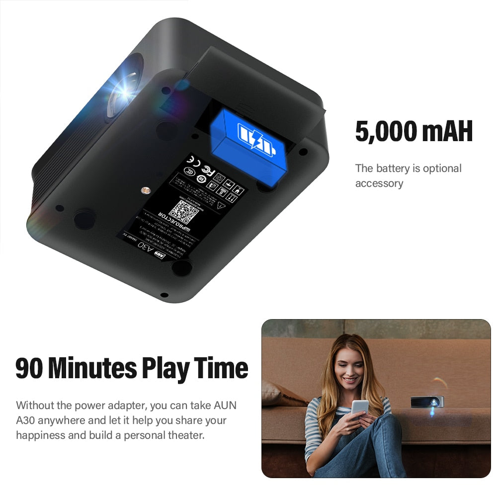 MINI Projector Portable Home Theater Cinema Phone Beamer LED