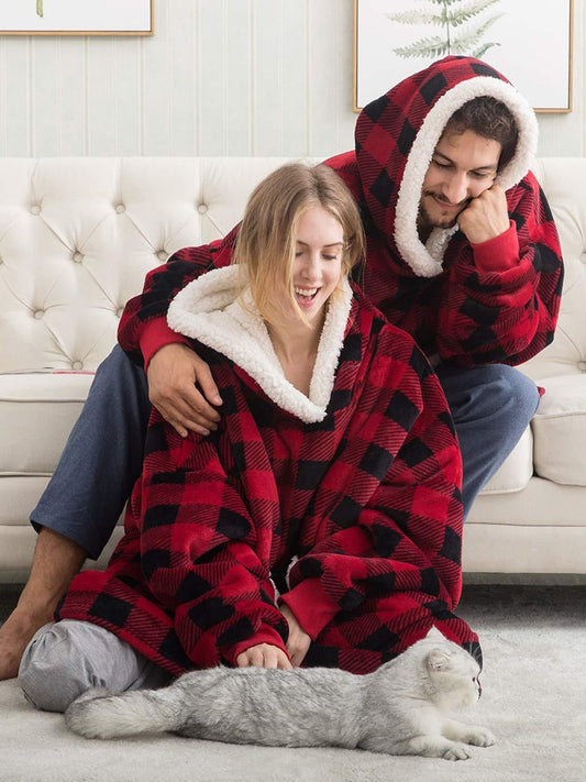 Oversized Hoodie Warm Winter Fleece Blanket