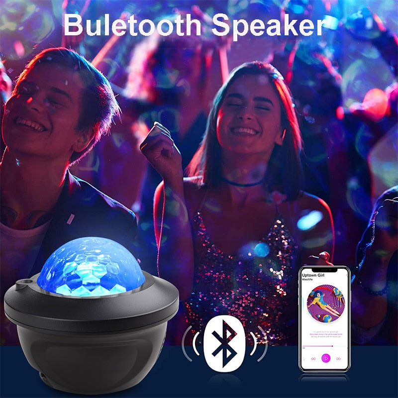 LED Galaxy Projector With Built in Bluetooth Speaker