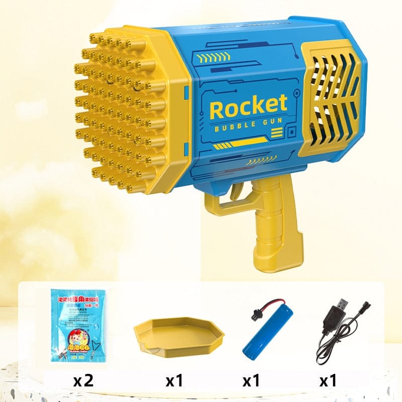 Bubble Gun Rocket Soap Bubbles Machine Blower