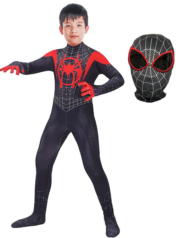 Spiderman Cosplay kostymedress for barn