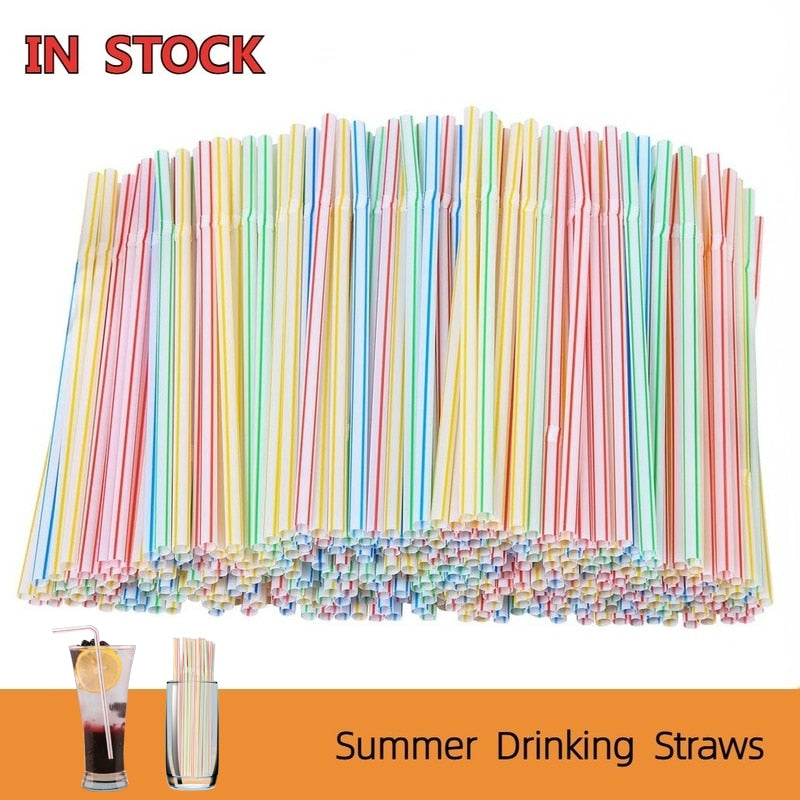 100-1500 Pcs Plastic Straws