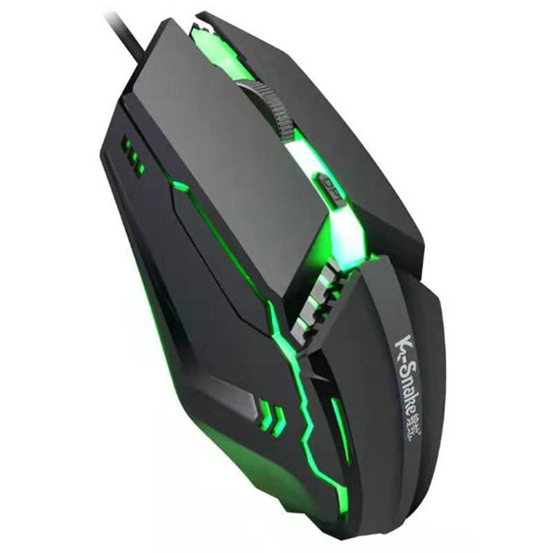 USB Wired Gaming Mus 1600DPI Justerbar LED-bakgrunnsbelyste mus