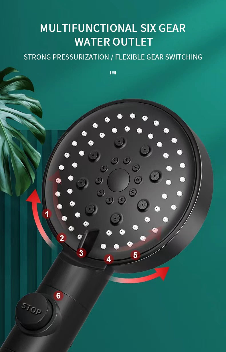 6 Modes Shower Head