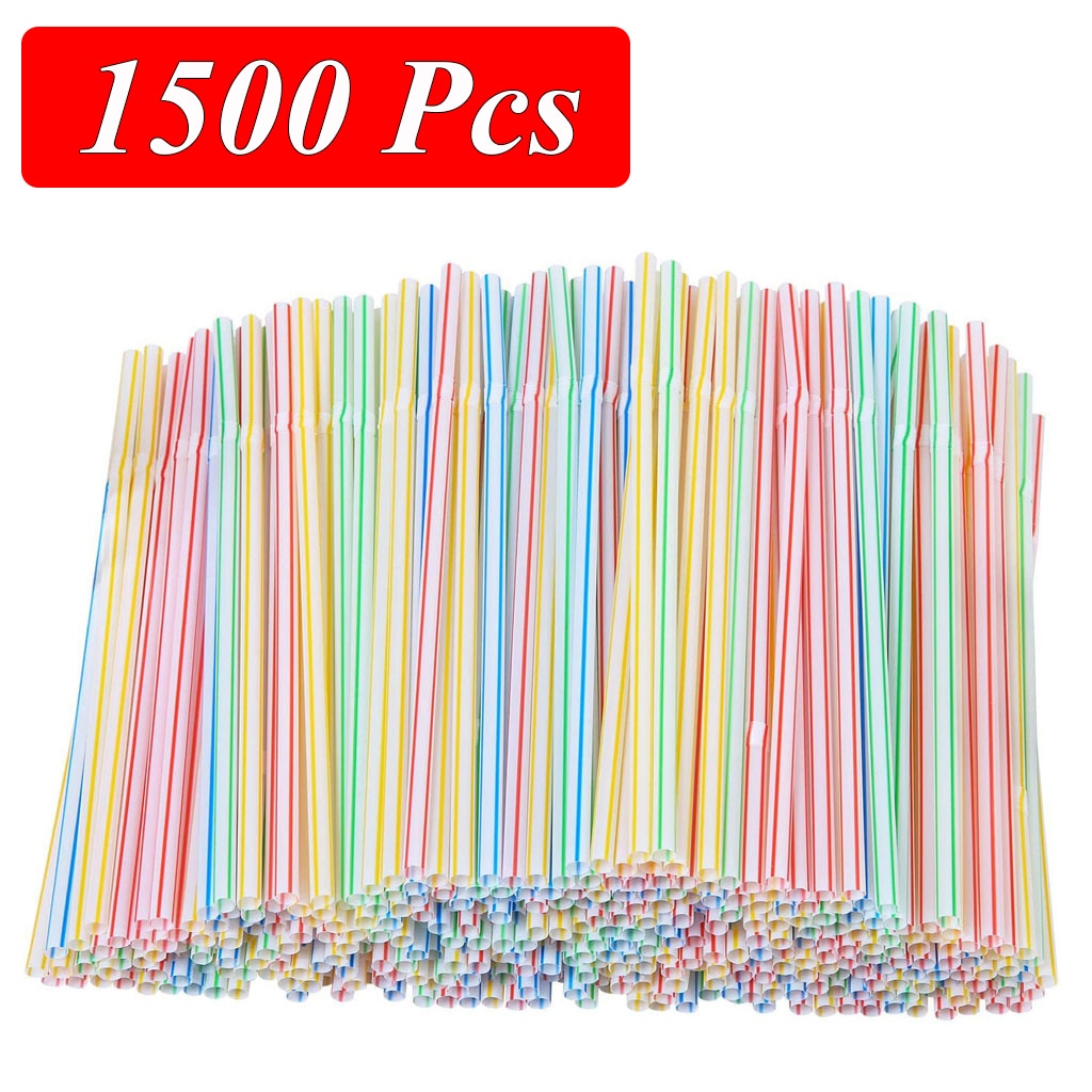 100-1500 Pcs Plastic Straws