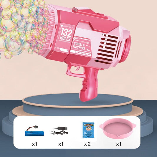 Bubble Gun Rocket Soap Bubbles Machine Blower