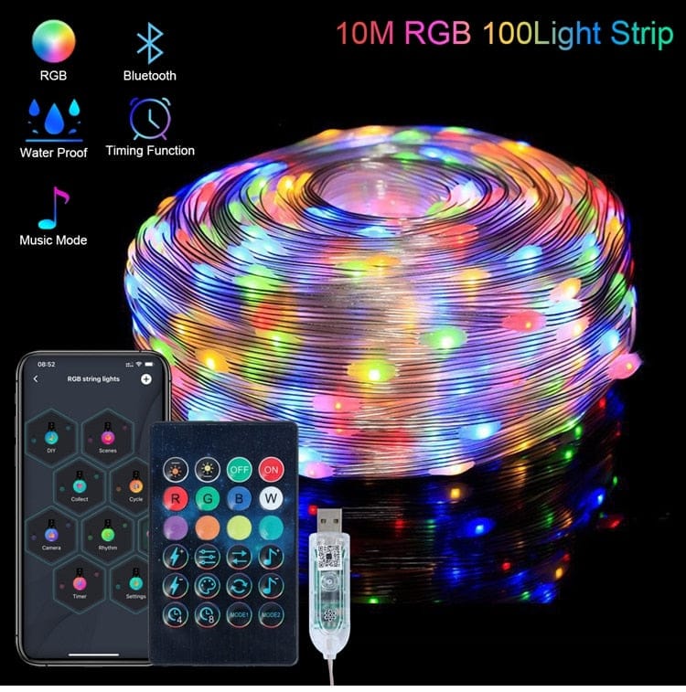 Led Strip Light RGB Infrarød Bluetooth-kontroller