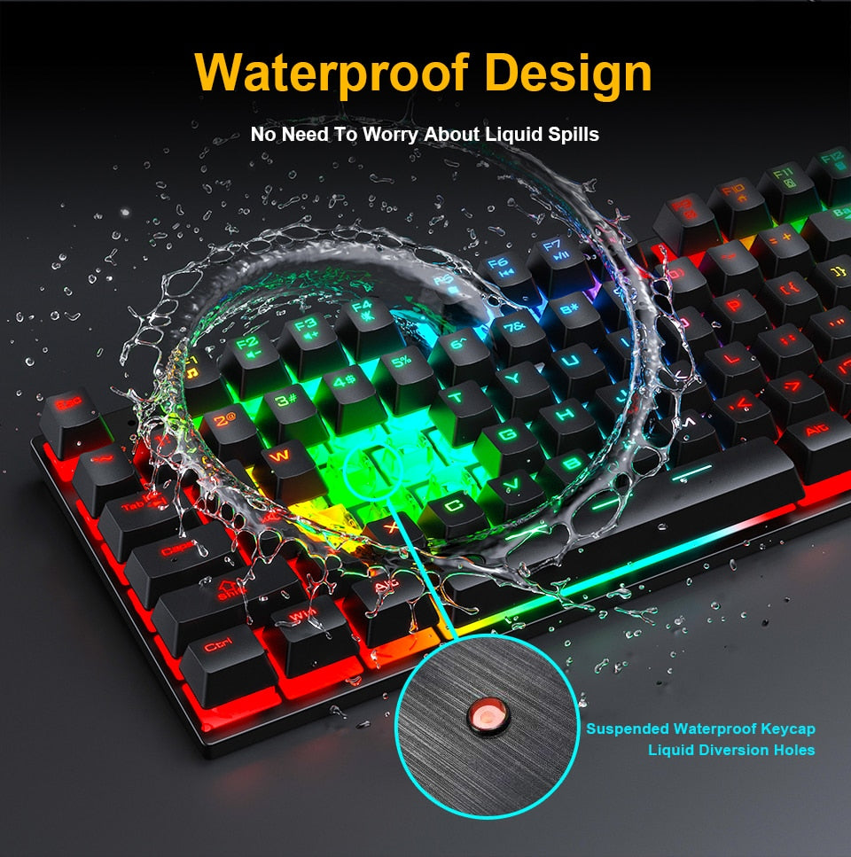 Spillertastatur og mus RGB-bakgrunnsbelyst