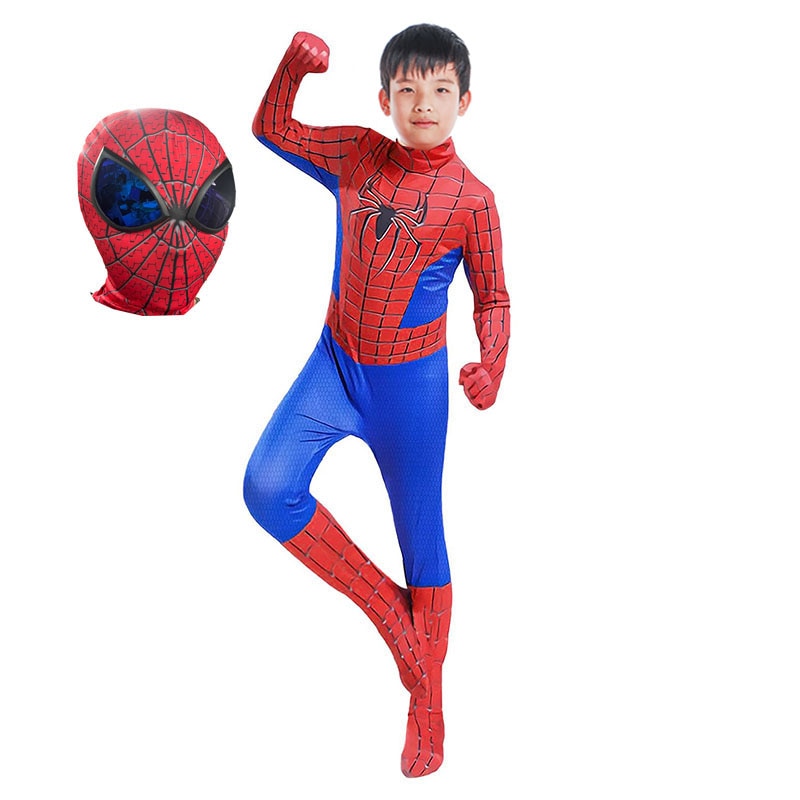 Spiderman Cosplay kostymedress for barn