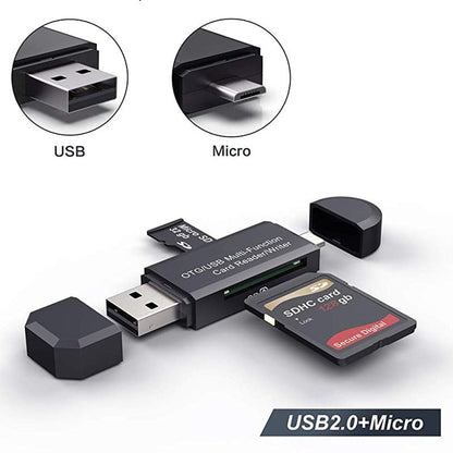 SD-kortleser USB C 3 In 1 TF/Mirco SD Type C Flash Drive Adapter