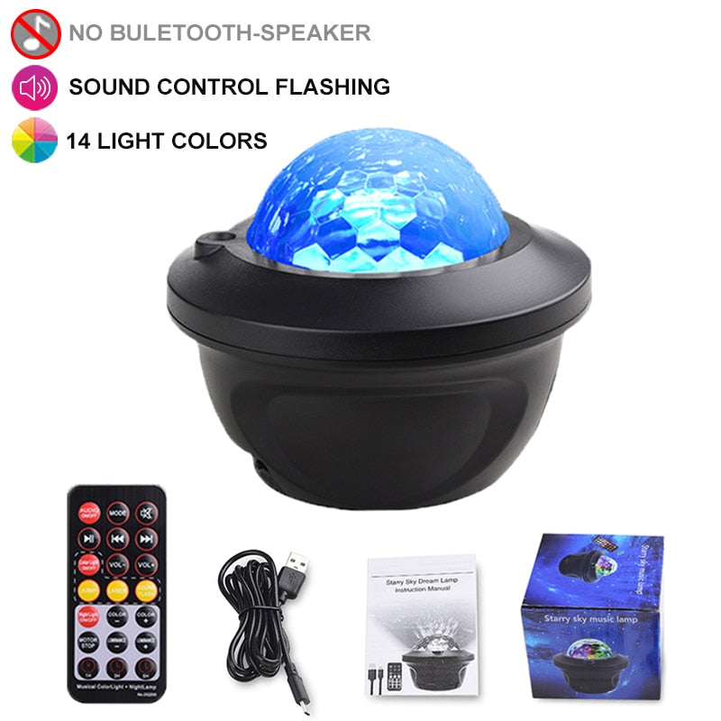 LED Galaxy Projector With Built in Bluetooth Speaker