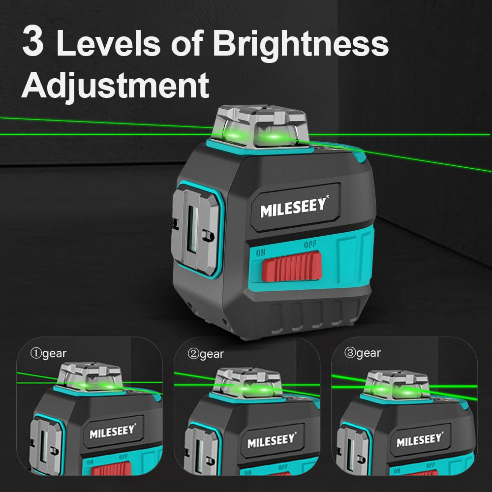 2 linjers lasernivå med batteri og stativ