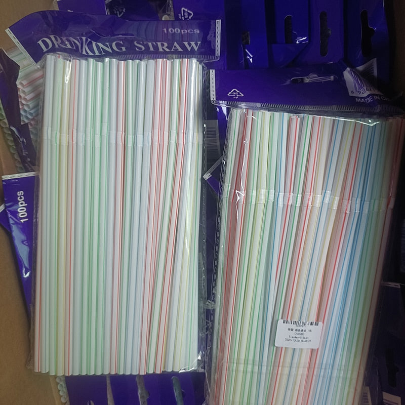 100-1500 Pcs Plastic Straws