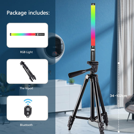 RGB Light Stick Wand With Tripod Stand Lamp