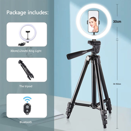 Ringlight Stand Tripod With Remote Control