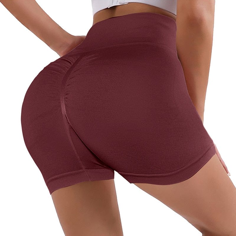 Høy midje Push Up Elastisitet Pustende Scrunch Butt Sports Shorts